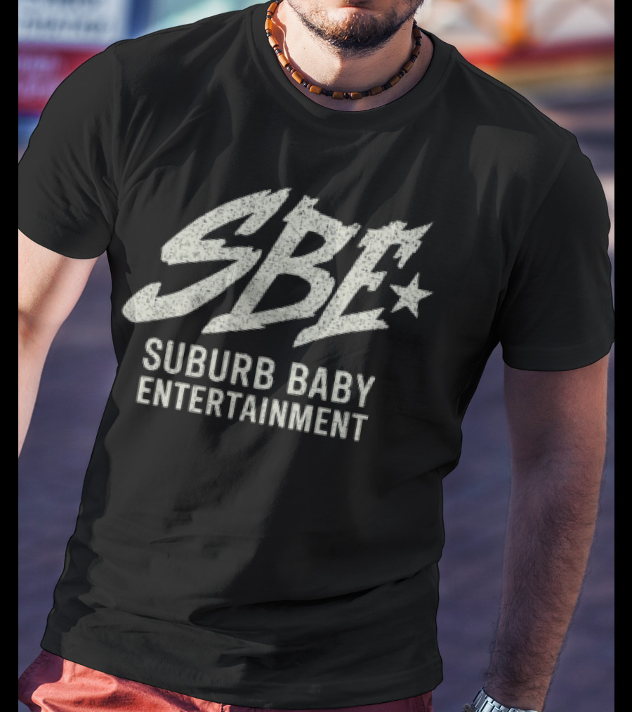 SBE Suburb Baby Entertainment Star Symbol Retro Text Style T-Shirt