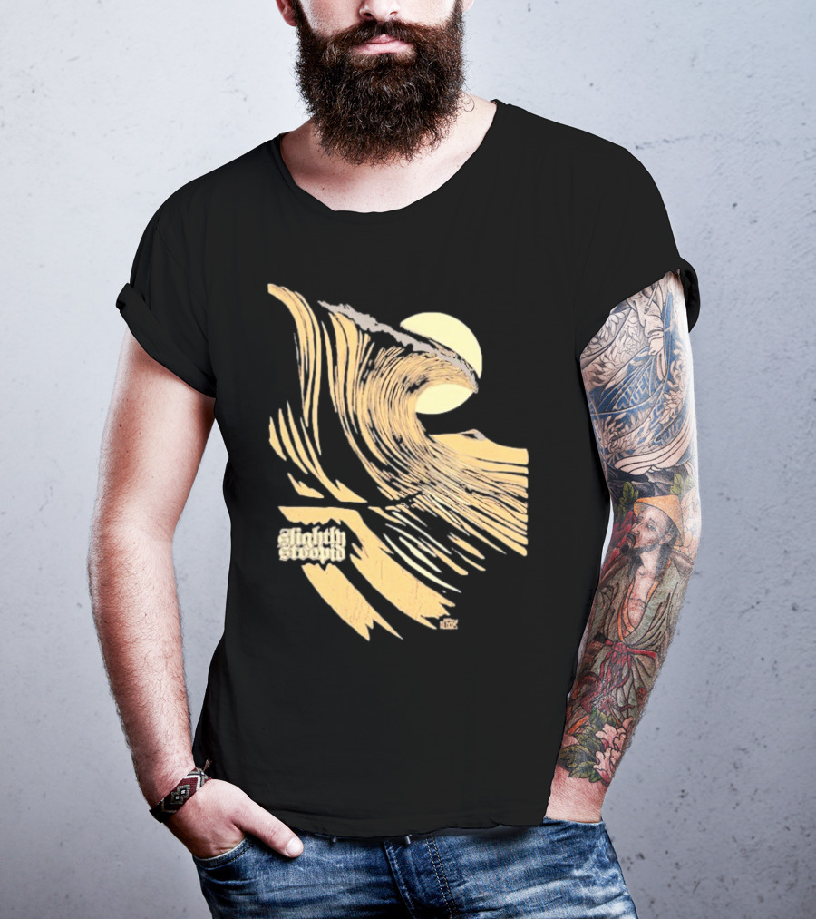 Slightly Stoopid Coffee Surf Co Alders Wave Art Vintage Sun T-Shirt