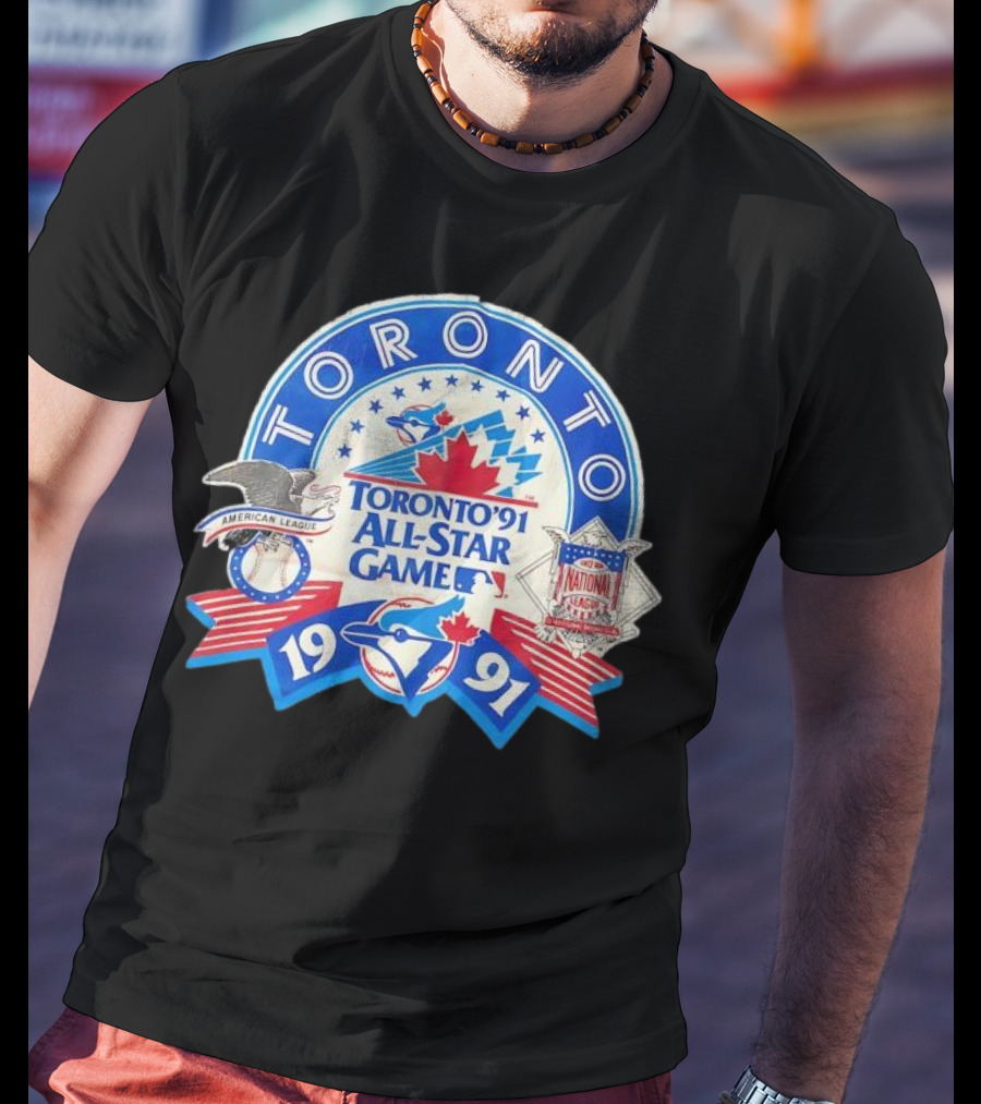 Toronto 1991 All-Star Game American League Vs National League Blue Jays Emblem T-Shirt