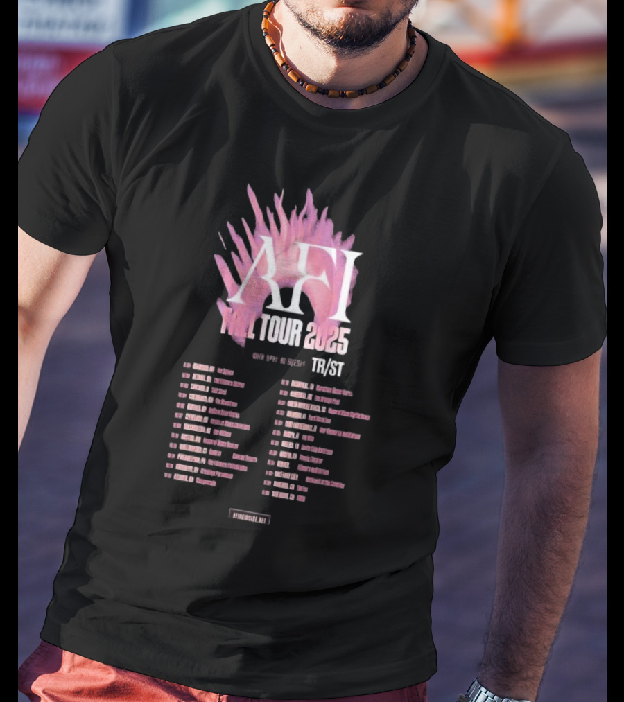 AFI Fall Tour 2025 Concert Schedule With TR/ST Dates And Locations T-Shirt