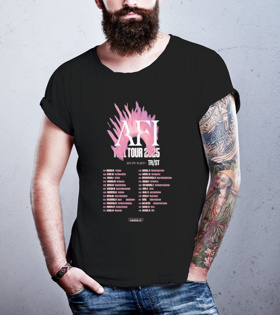 AFI Fall Tour 2025 Concert Schedule With TR/ST Dates And Locations T-Shirt