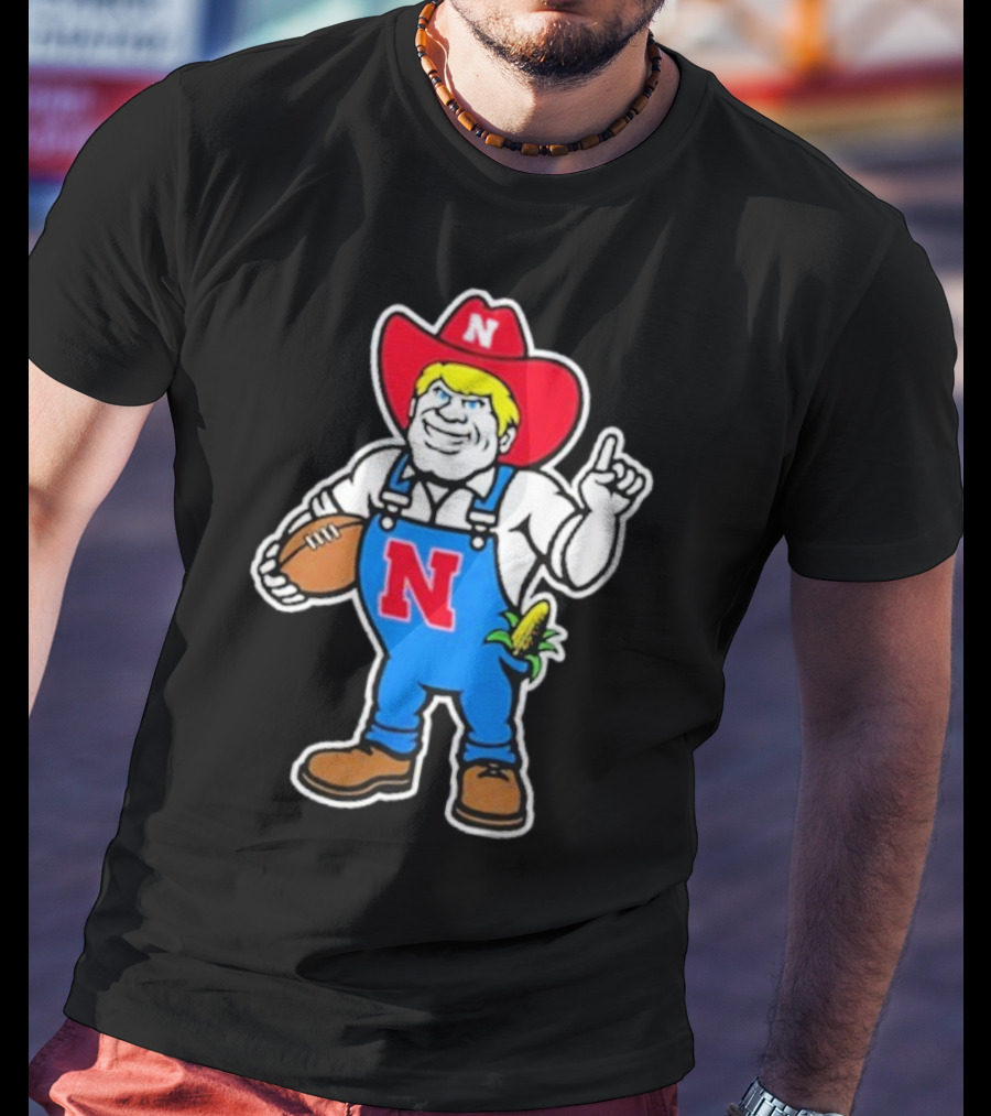 Andrew Whitworth Ryan Fitzpatrick Nebraska Huskers Herbie Husker Football Mascot T-Shirt