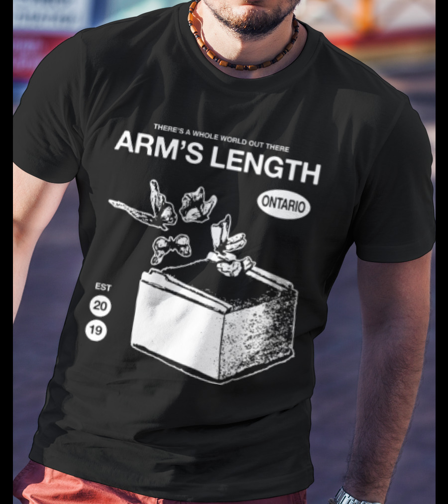 Arm's Length There's A Whole World Out There Butterfly Cube Art Set 1 T-Shirt