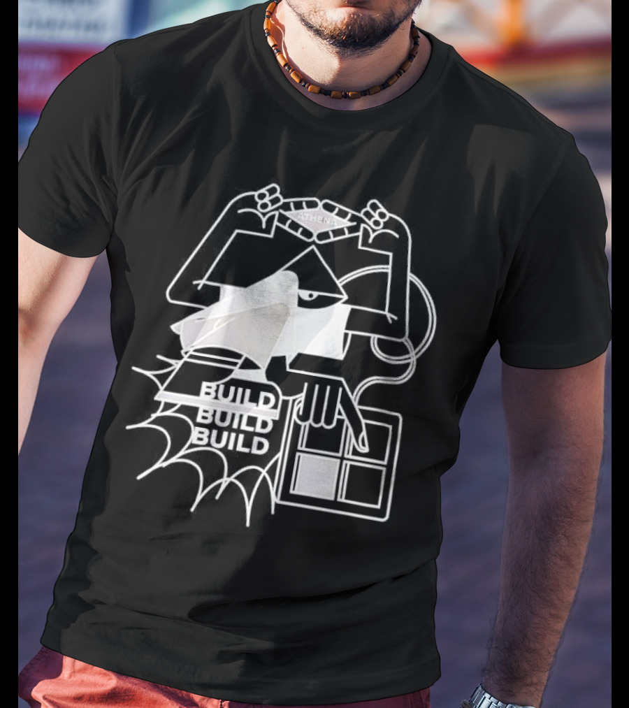 Athena Build Architecture Blueprint Design Construction Blueprint T-Shirt