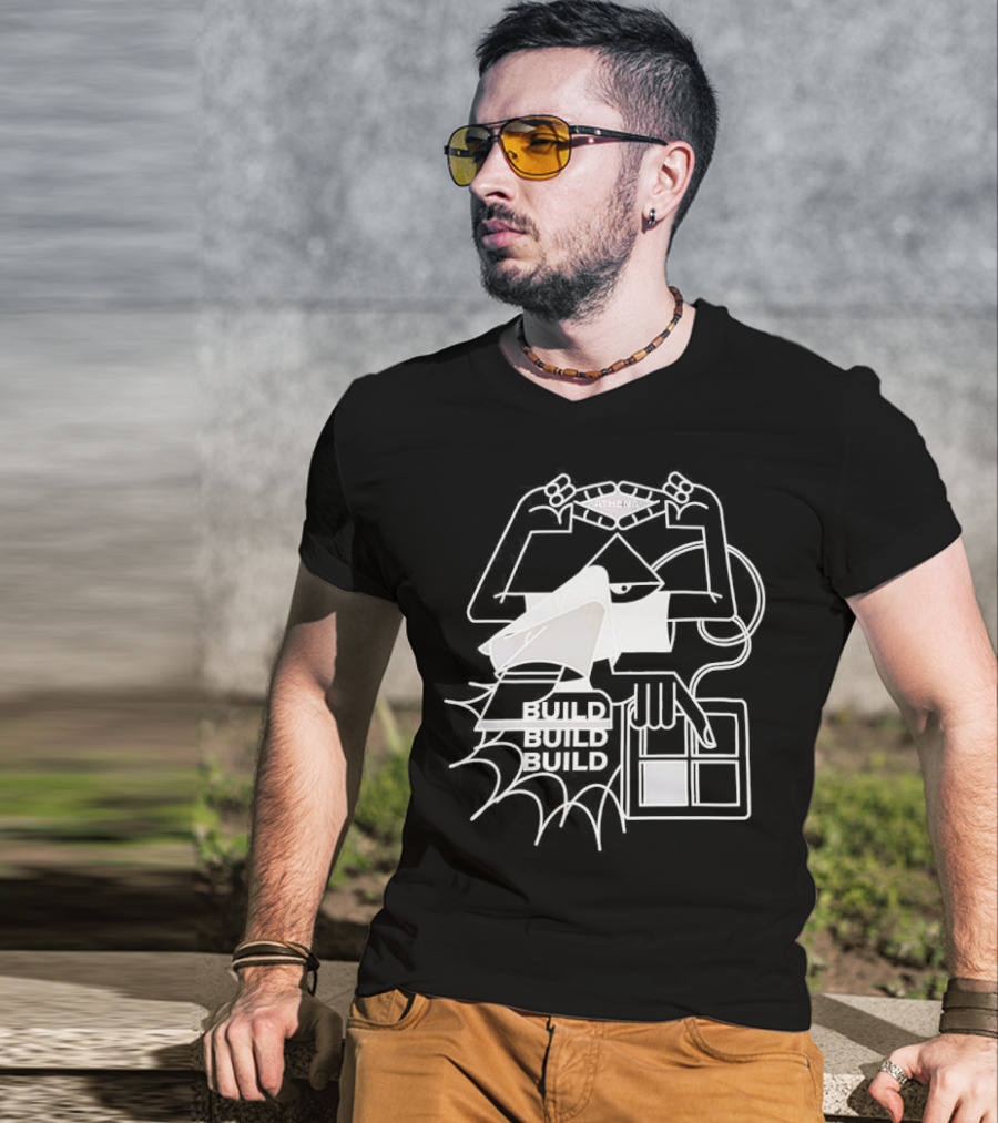 Athena Build Architecture Blueprint Design Construction Blueprint T-Shirt