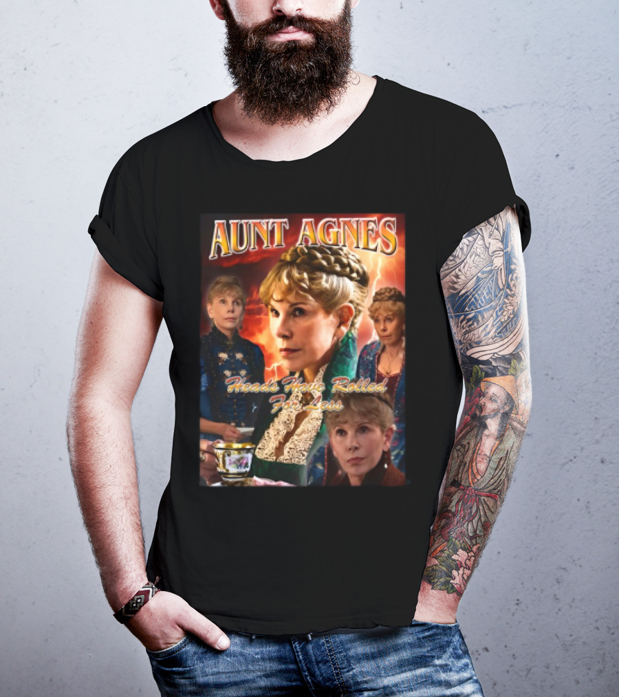 Aunt Agnes Heads Have Rolled For Less Lightning Tea Cup Collage T-Shirt