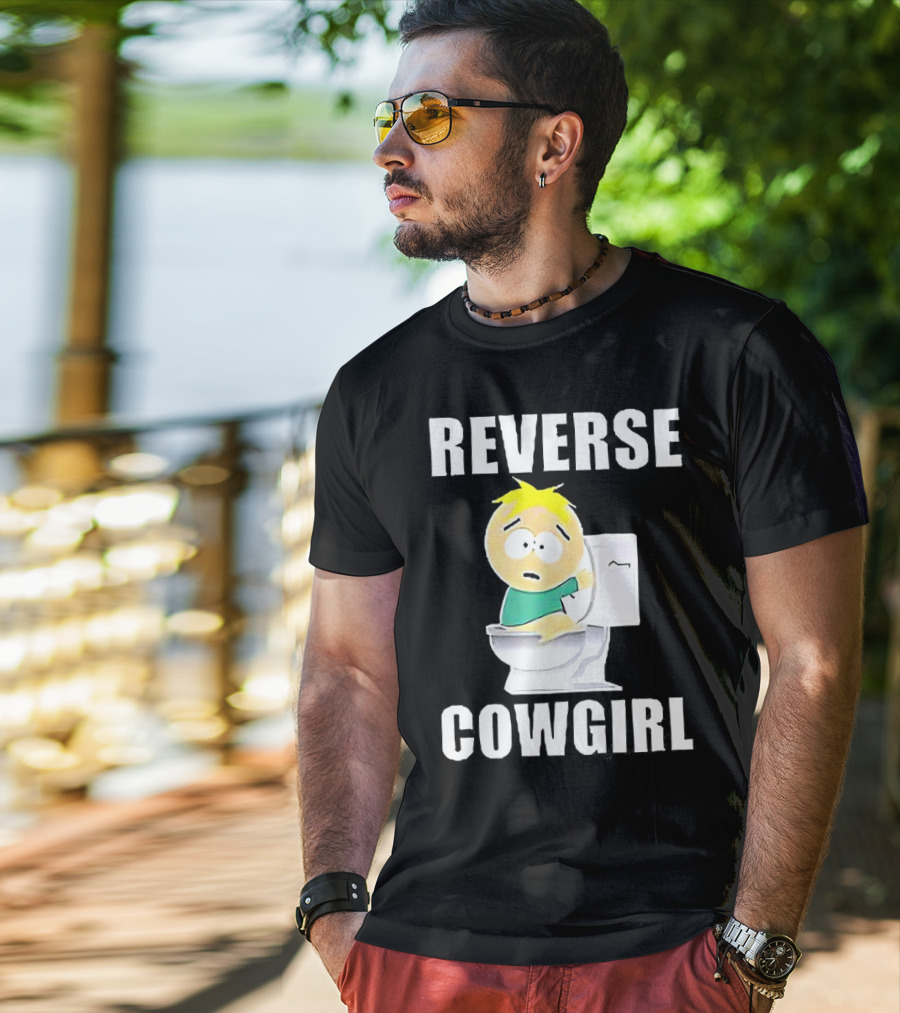 Butters Stotch South Park Reverse Cowgirl Toilet Scene T-Shirt