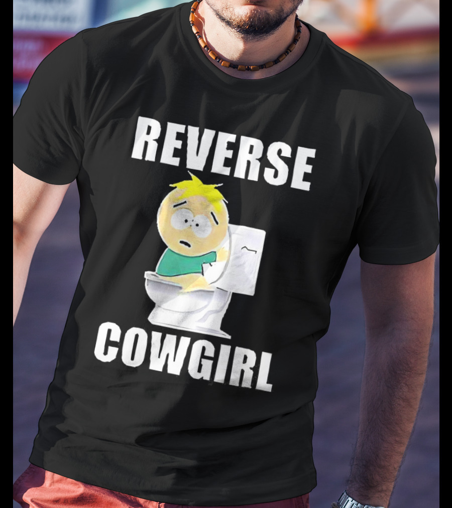Butters Stotch South Park Reverse Cowgirl Toilet Scene T-Shirt