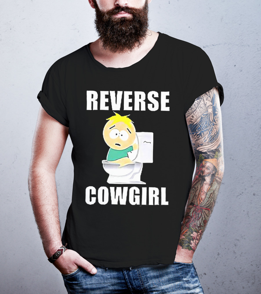 Butters Stotch South Park Reverse Cowgirl Toilet Scene T-Shirt