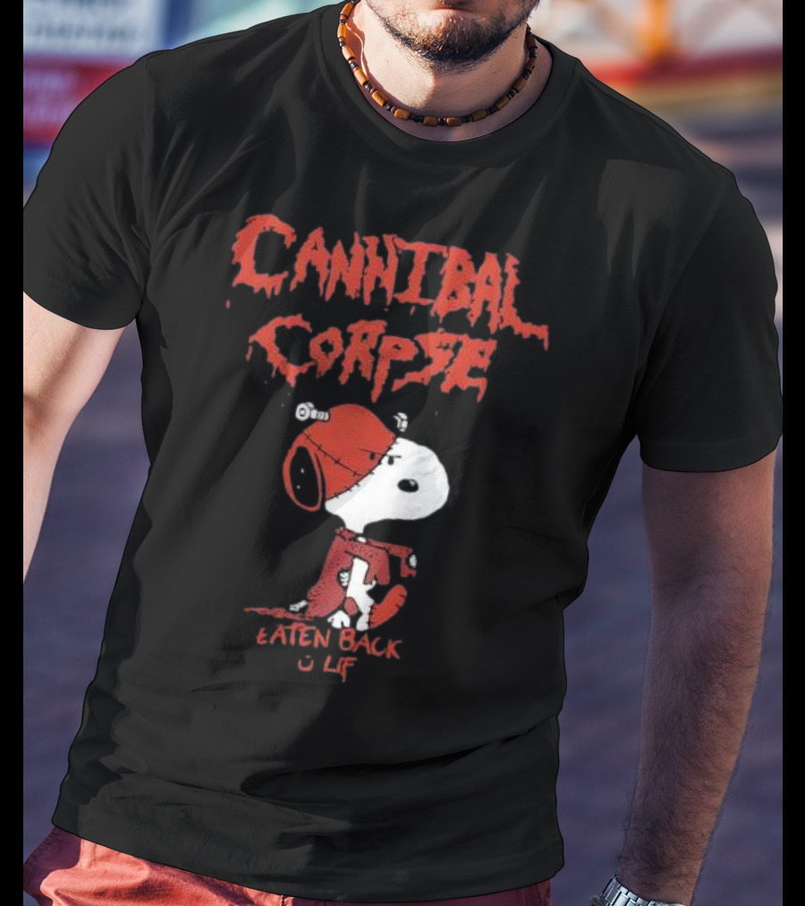 Cannibal Corpse Eaten Back To Life Snoopy Parody T-Shirt