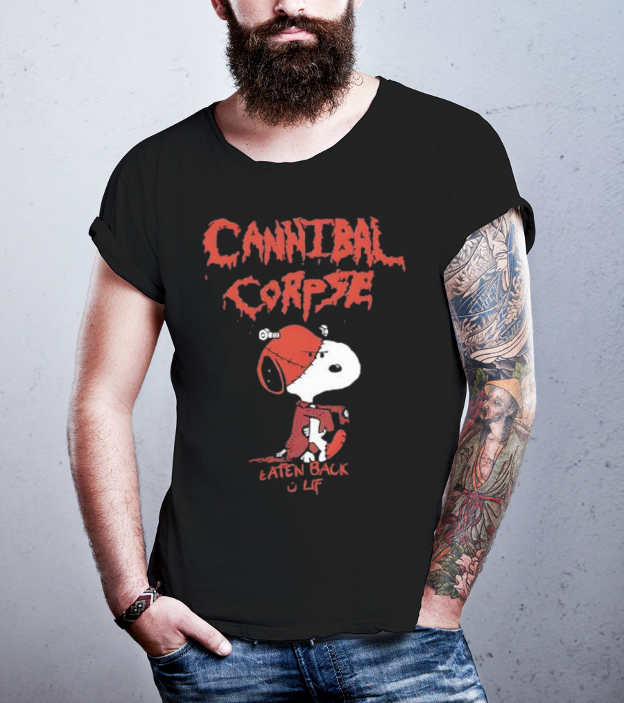 Cannibal Corpse Eaten Back To Life Snoopy Parody T-Shirt