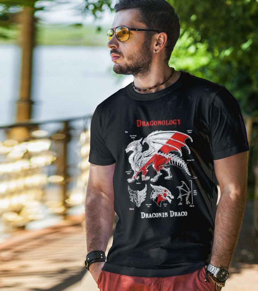 Dragonology Draconis Draco Anatomy Diagram Dragon Study T-Shirt