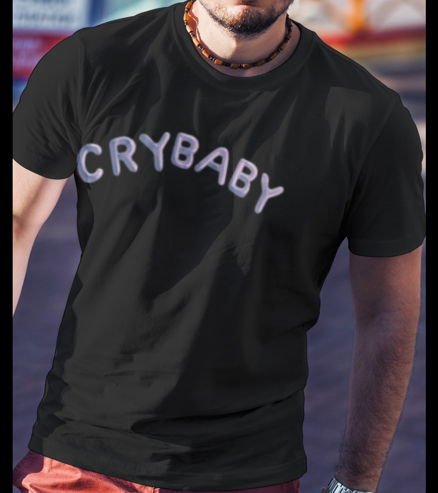Cry Baby Sad Bear Pastel Typography T-Shirt