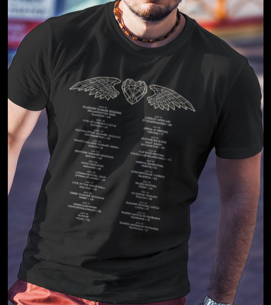 Claddagh Heart And Wings Summer Live Itinerary T-Shirt