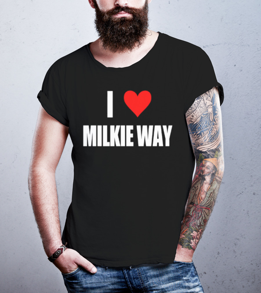 I Love Milkie Way Cute Cow Theme T-Shirt