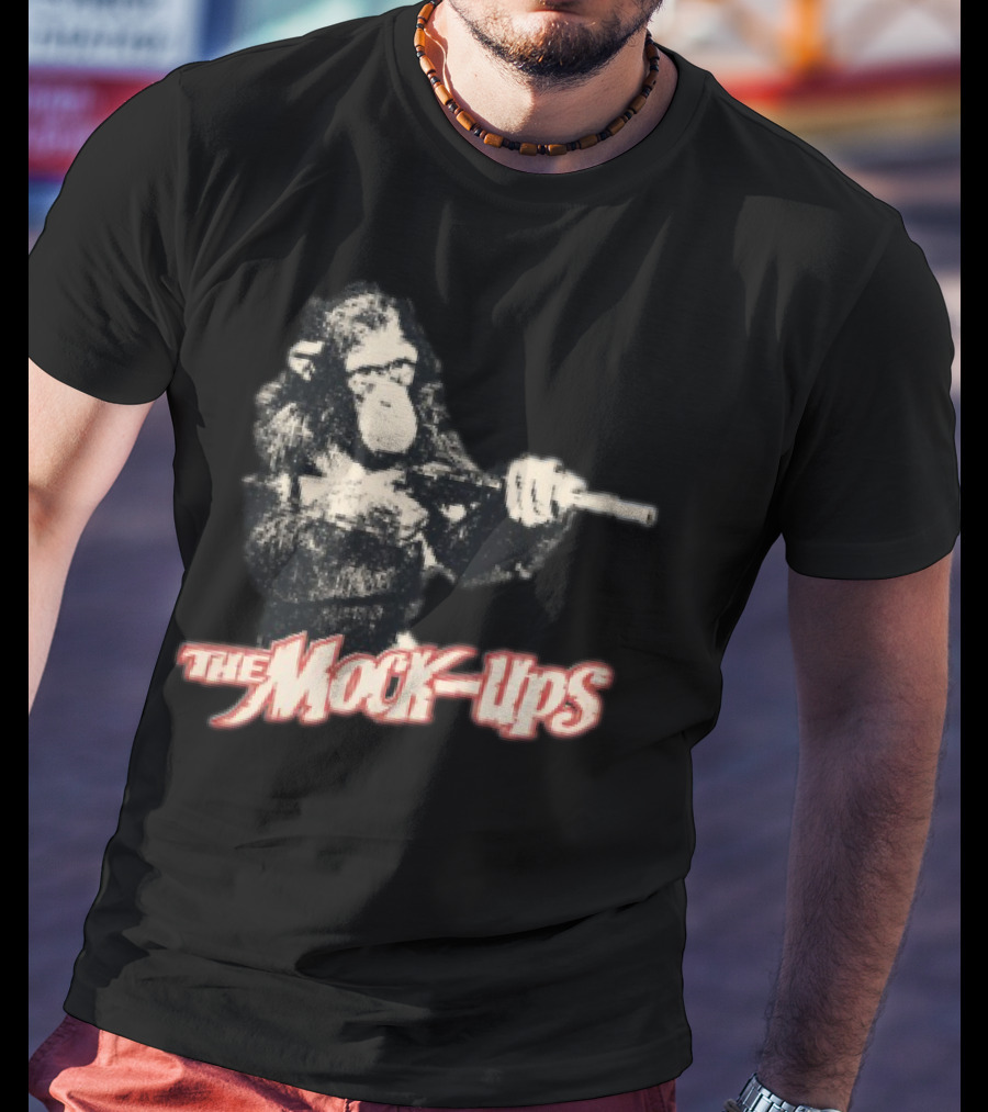 The Mock Ups Monkey Holding Toy Gun T-Shirt