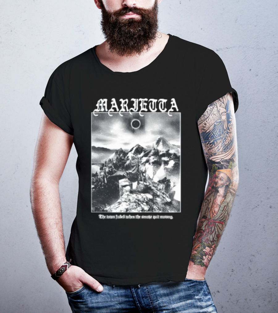Marietta The Town Faded When The Smothe Quit Moving Celestial Mountain Scene T-Shirt