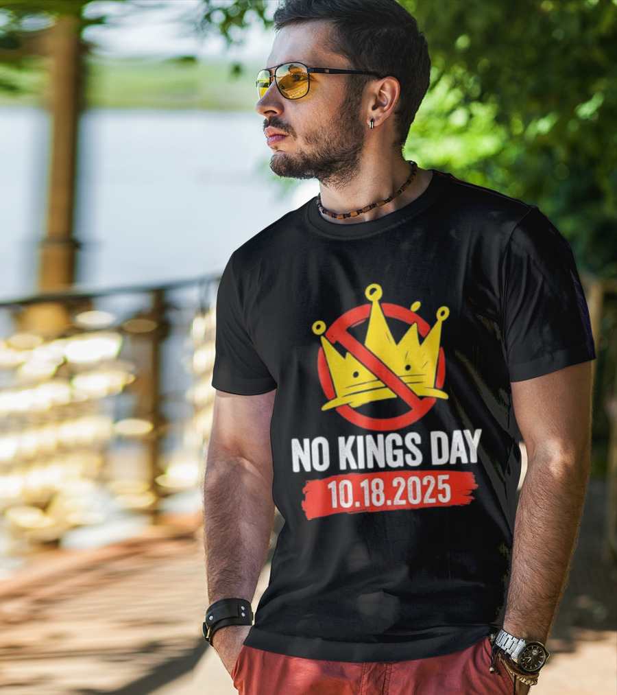 No Kings Day 10.18.2025 Crown Symbol T-Shirt