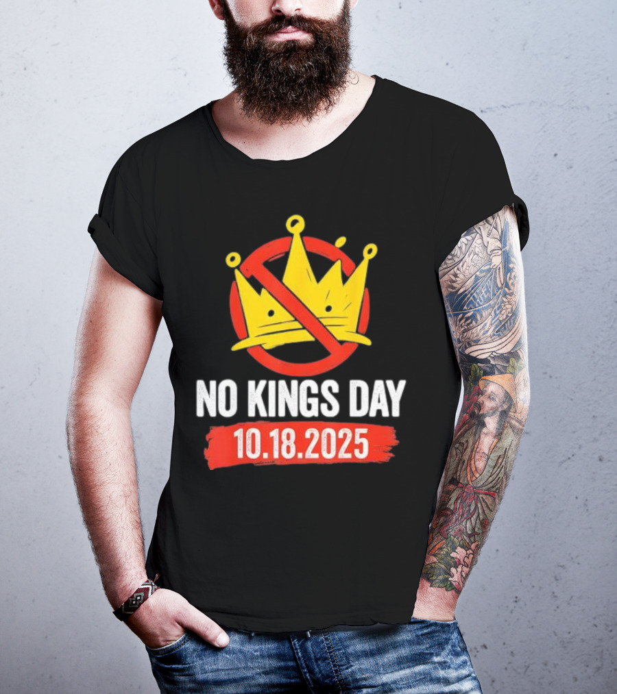 No Kings Day 10.18.2025 Crown Symbol T-Shirt