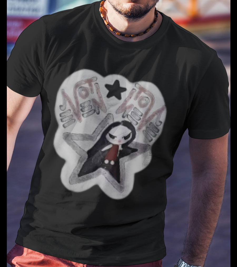 Not Even Emily Gothic Star Character Patch T-Shirt