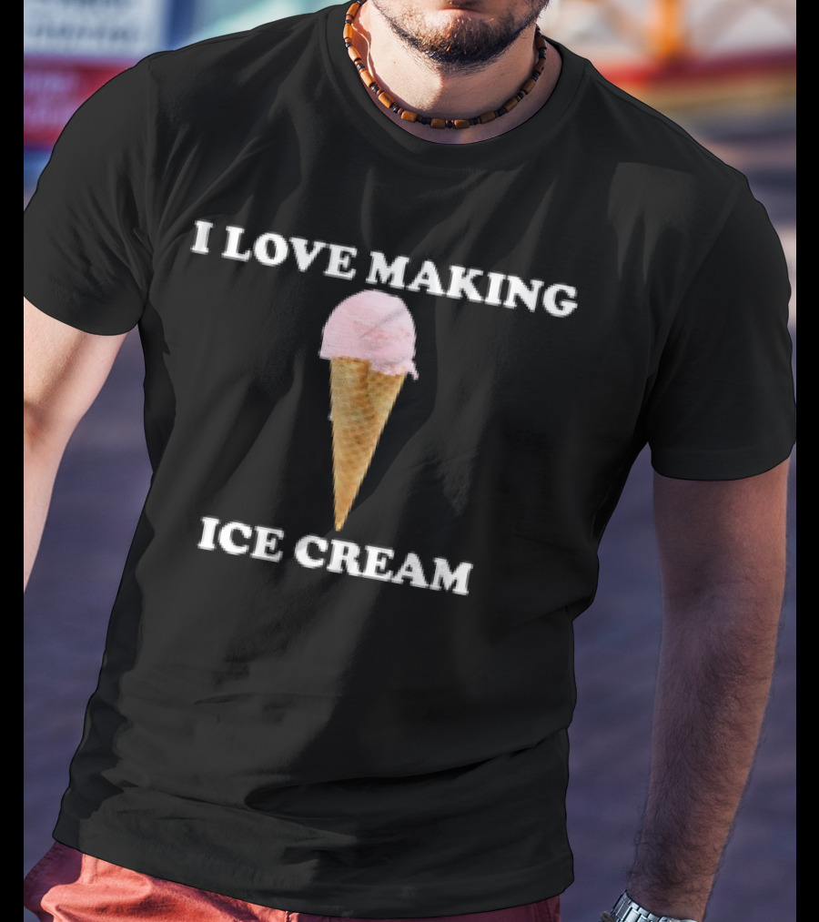 I Love Making Ice Cream Cone Lovers Delight Orbital Style T-Shirt