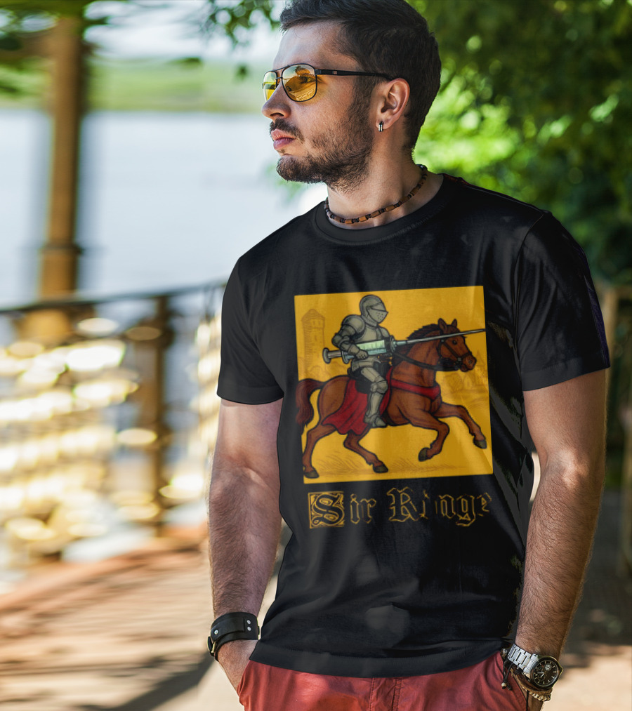 Orbital Sir Ringe Knight On Horse With Syringe Lance T-Shirt