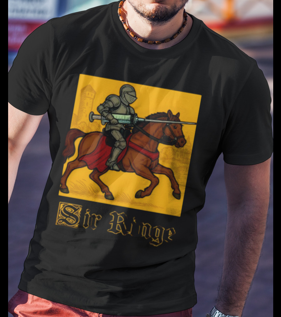 Orbital Sir Ringe Knight On Horse With Syringe Lance T-Shirt