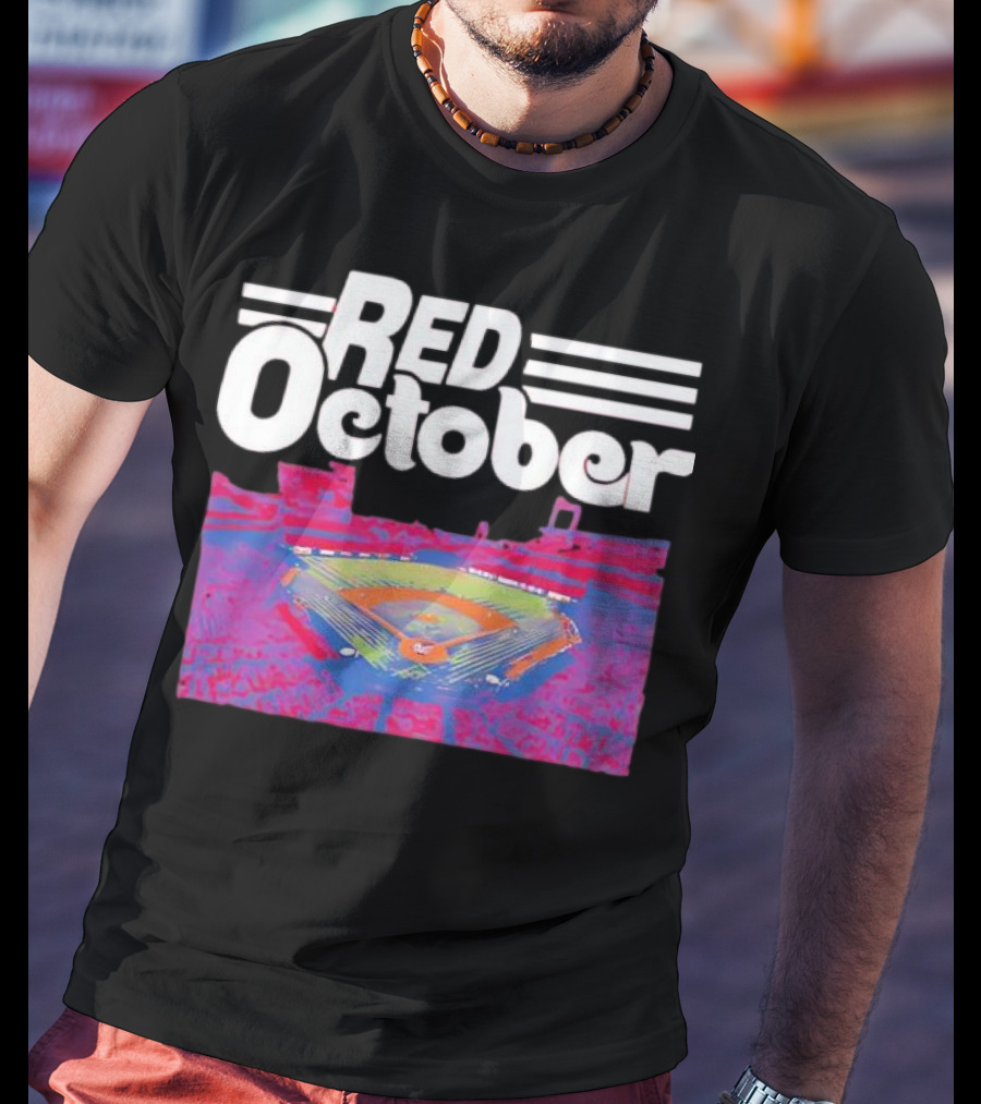 Red October Philadelphia Phillies Stadium Baseball Scene T-Shirt