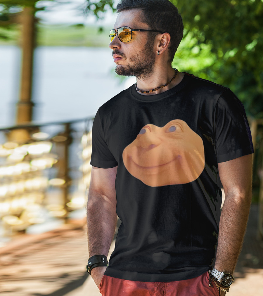 Halloween Costume Funny Expression Meme Face Pumpkin Head T-Shirt