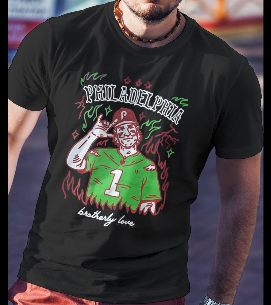 Philadelphia Phillies Bryce Harper Brotherly Love Baseball T-Shirt