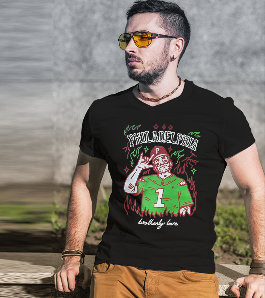 Philadelphia Phillies Bryce Harper Brotherly Love Baseball T-Shirt