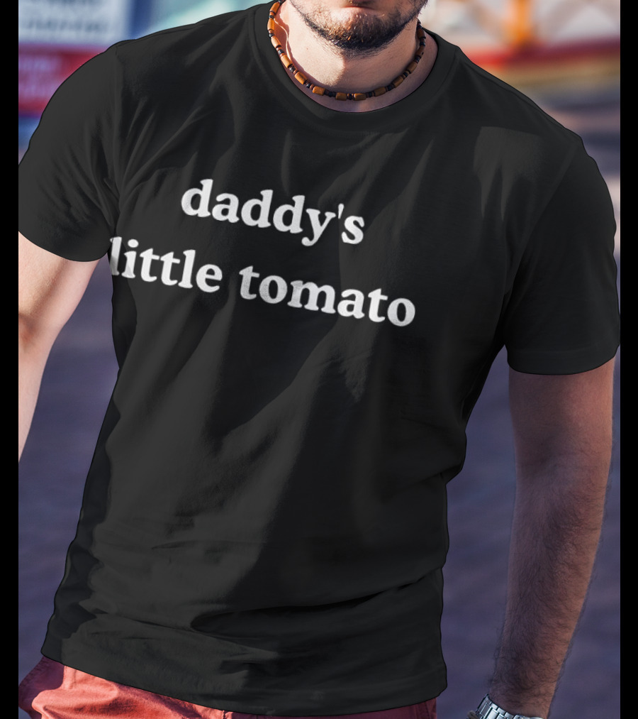 Daddy's Little Tomato Father's Day Gift Cute Kids Phrase T-Shirt