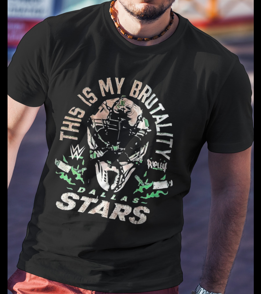 Dallas Stars WWE Rhea Ripley This Is My Brutality Collaboration T-Shirt