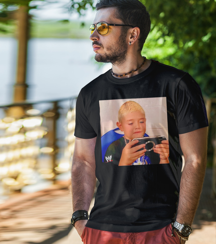 Dominik Mysterio Young WWE Star Playing PSP T-Shirt