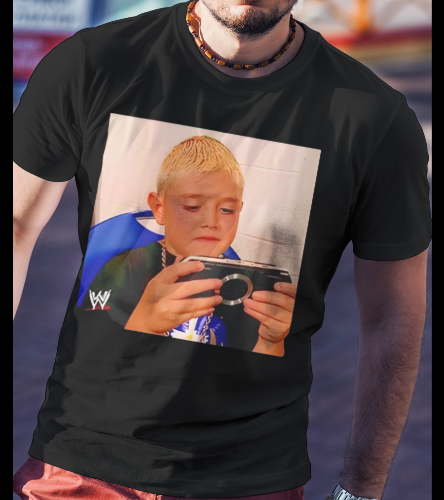 Dominik Mysterio Young WWE Star Playing PSP T-Shirt