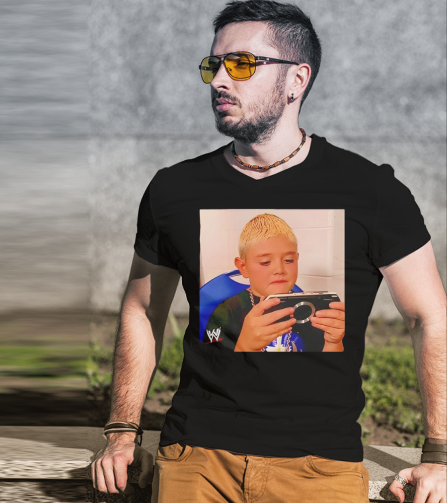 Dominik Mysterio Young WWE Star Playing PSP T-Shirt