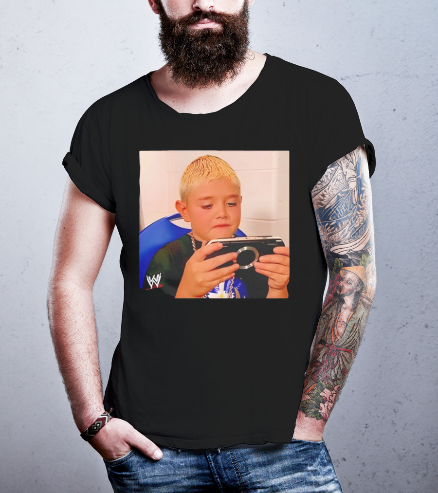 Dominik Mysterio Young WWE Star Playing PSP T-Shirt