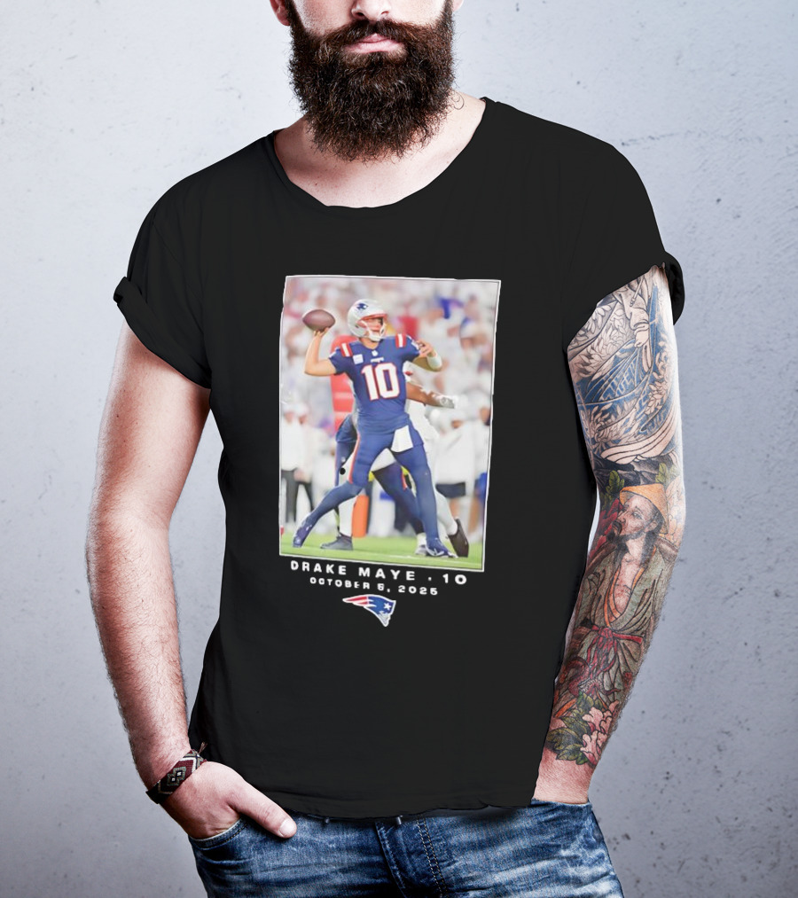 New England Patriots NFL Drake Maye 10 October 5 2025 T-Shirt