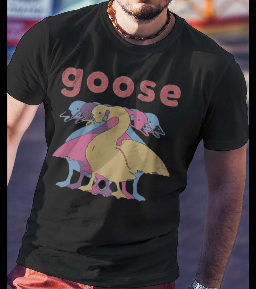 Goose Multicolor Stacked Ducks Wine Theme T-Shirt