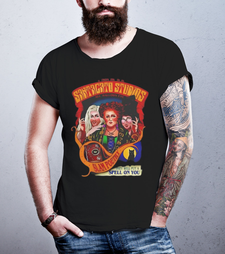Snatched Studios All Hallows Eve Hocus Pocus Slam Poetry They Will Put A Spell On You T-Shirt