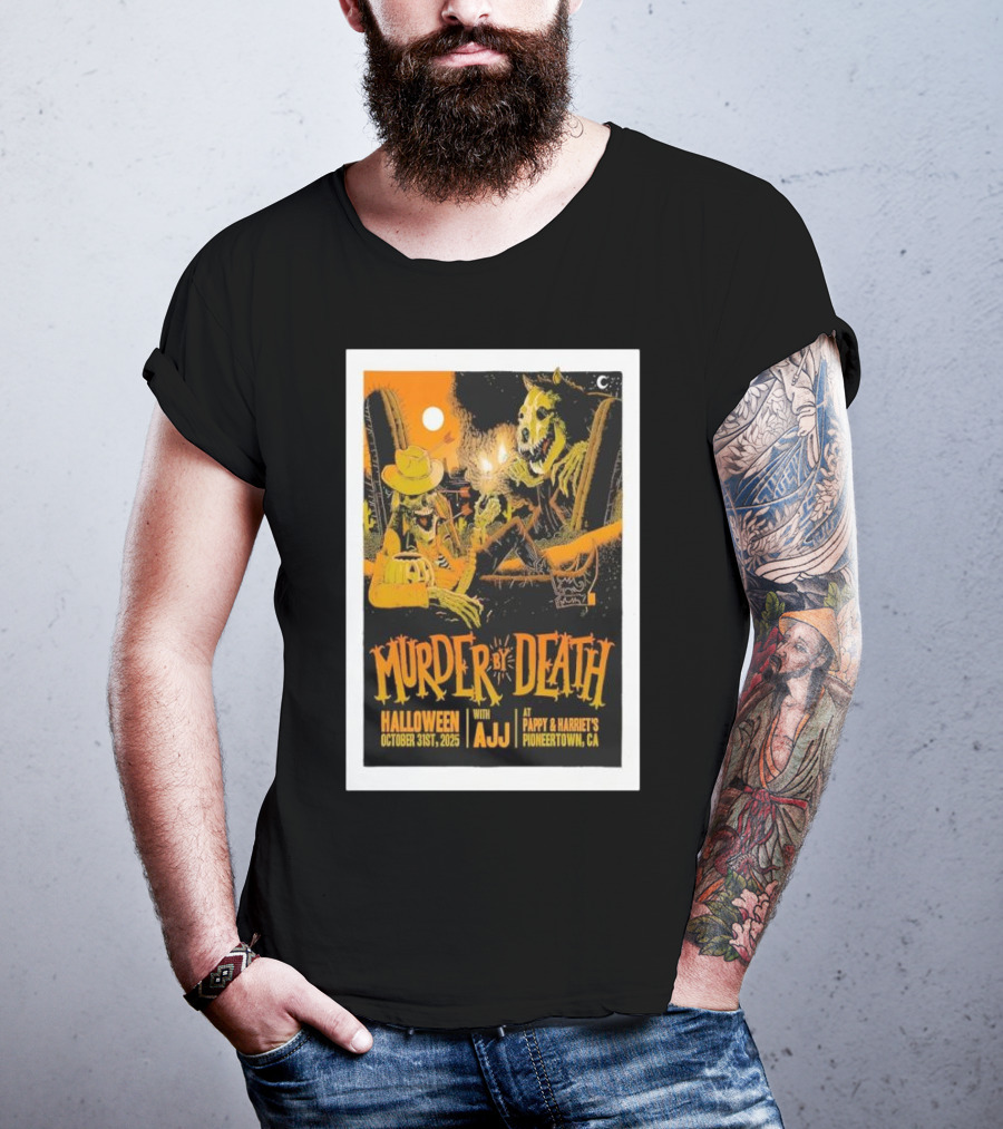 Murder By Death Halloween 2025 With AJJ Pioneertown Pappy & Harriet’s T-Shirt