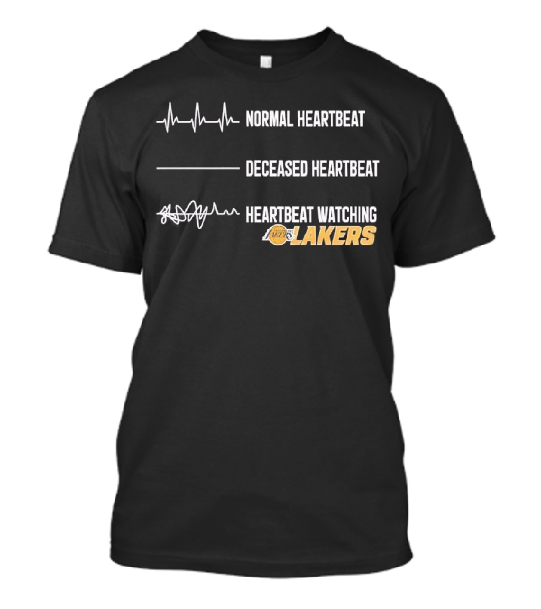 Normal Heartbeat Deceased Heartbeat Ing Lakers T-Shirt