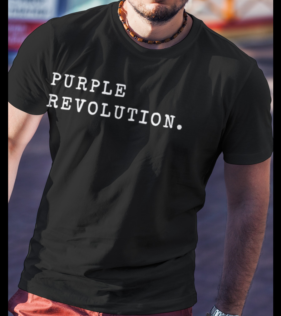 Purple Revolution Bold Text Statement T-Shirt