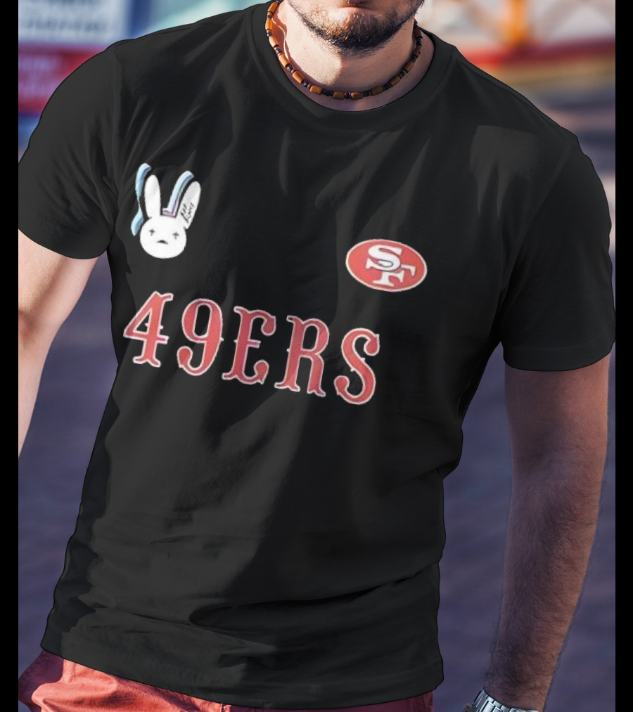 San Francisco 49ers Bad Bunny Super Bowl Lx Signature Bunny Mascot 49ers SF T-Shirt