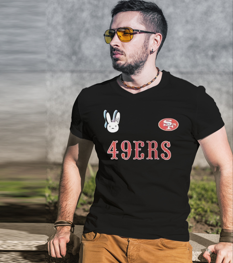 San Francisco 49ers Bad Bunny Super Bowl Lx Signature Bunny Mascot 49ers SF T-Shirt