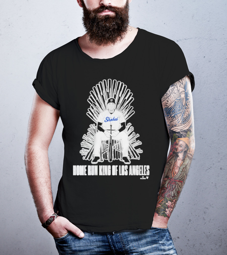 Shohei Home Run King Of Los Angeles Throne Baseball Player T-Shirt