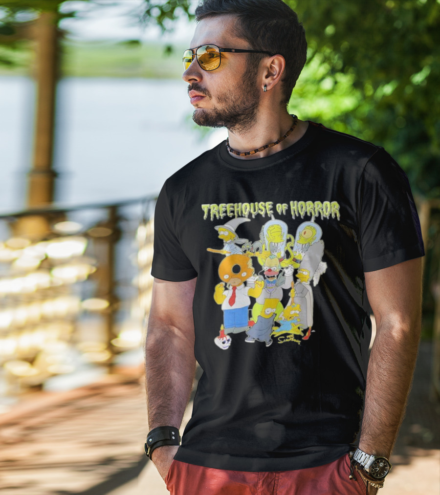 The Simpsons Treehouse Of Horror Characters Halloween Compilation T-Shirt