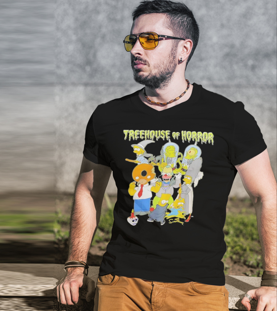 The Simpsons Treehouse Of Horror Characters Halloween Compilation T-Shirt