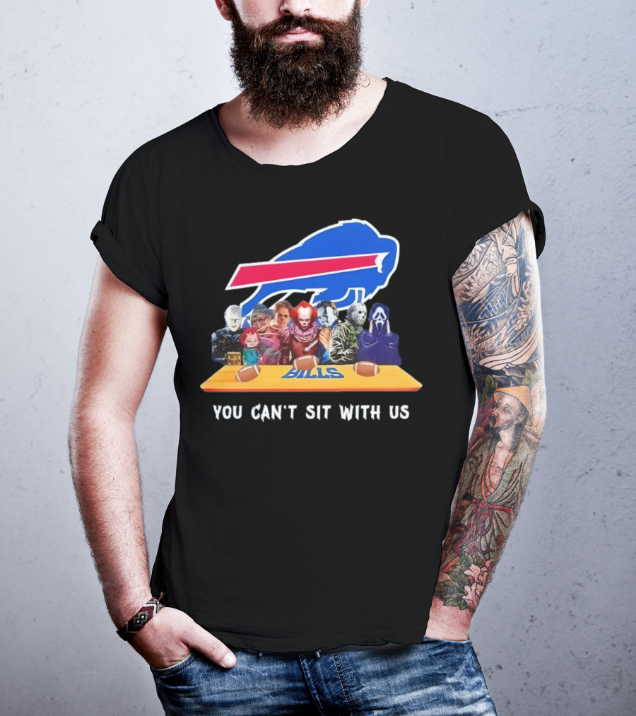 Buffalo Bills Horror Crossover Halloween You Can't Sit With Us T-Shirt