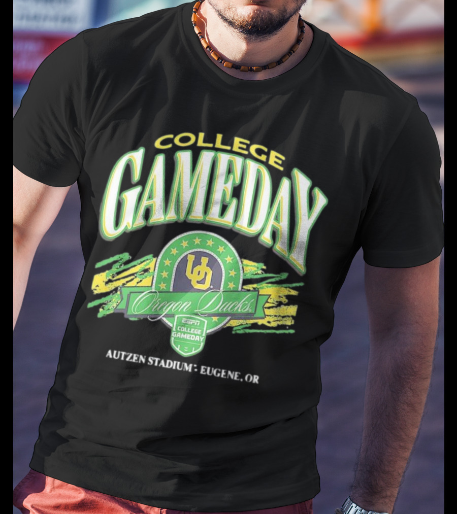 College GameDay Oregon Ducks ESPN Autzen Stadium Eugene OR T-Shirt